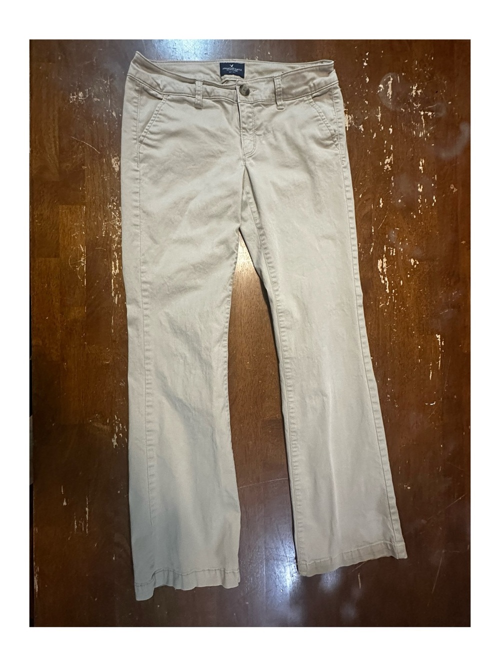 American Eagle Women's Kick Boot Stretch Khaki Pants Size 6